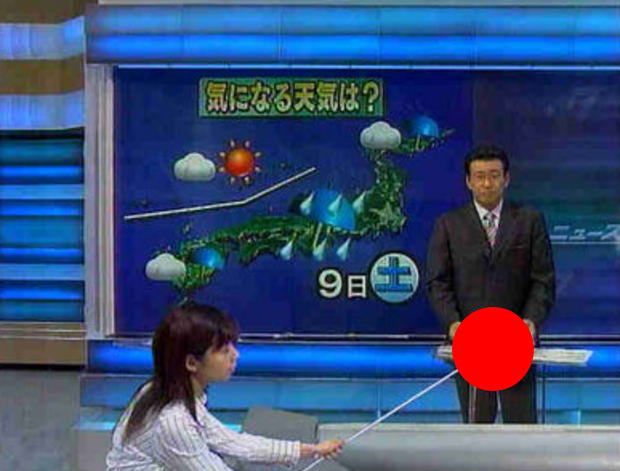 ニュース番組で偶然発生した超大型台風級の卑猥な珍画像【素敵な一枚】